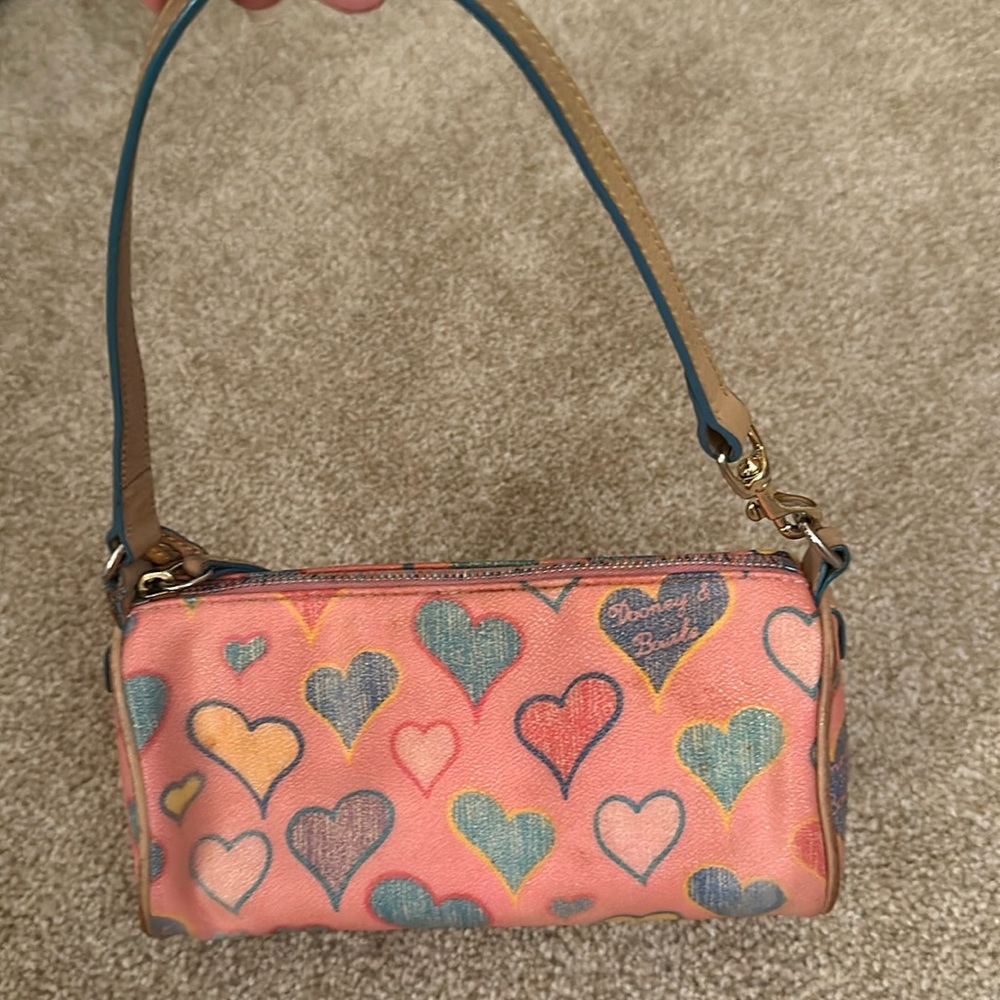 Pink Heart Dooney & Burke Mini Pochette